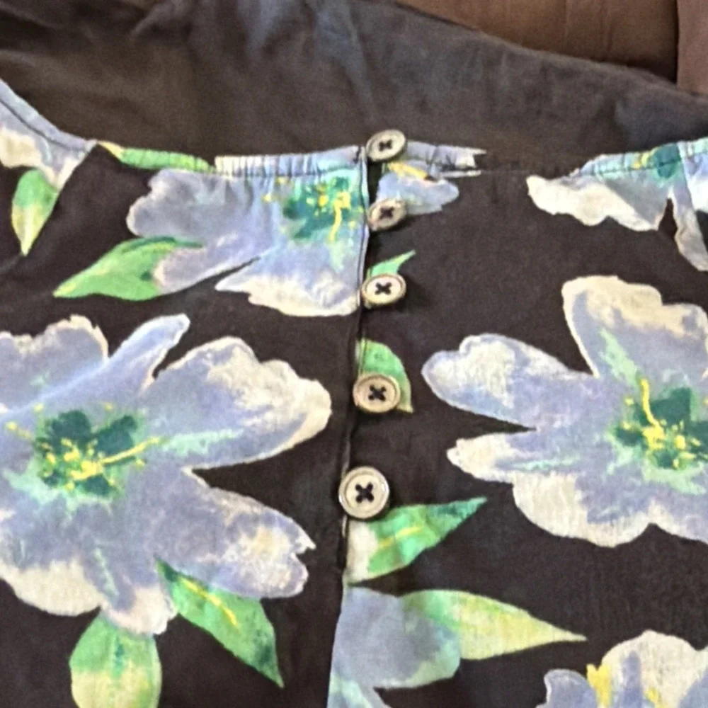 Free People Stunning Finer Things Midi Floral Dress Blue Stunning Sz XS X-Small